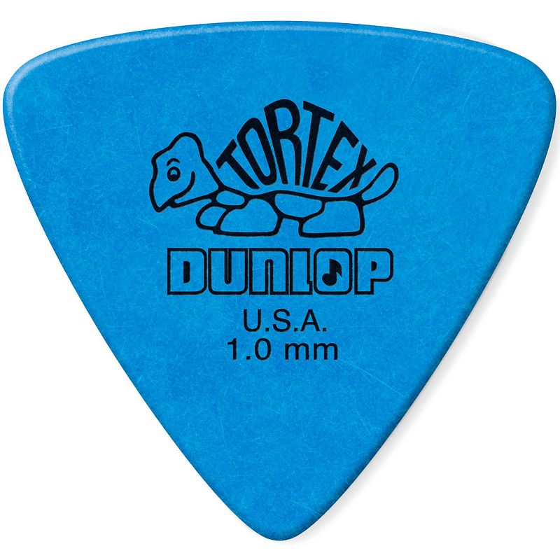 Foto van Dunlop 431r100 tortex triangle 1.0mm plectrum blauw