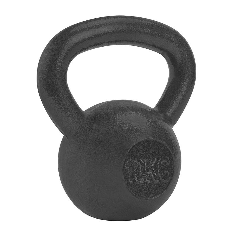 Foto van Ryzor kettlebell - 10 kg - gietijzer - grijs