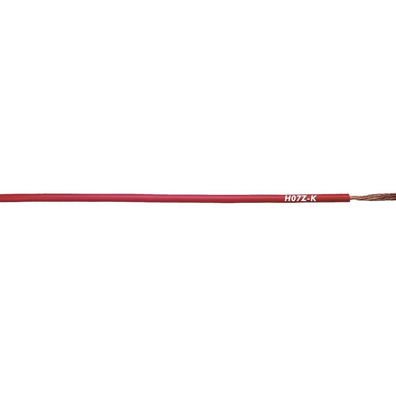 Foto van Lapp 4726042 draad h07z-k 1 x 2.50 mm² rood per meter