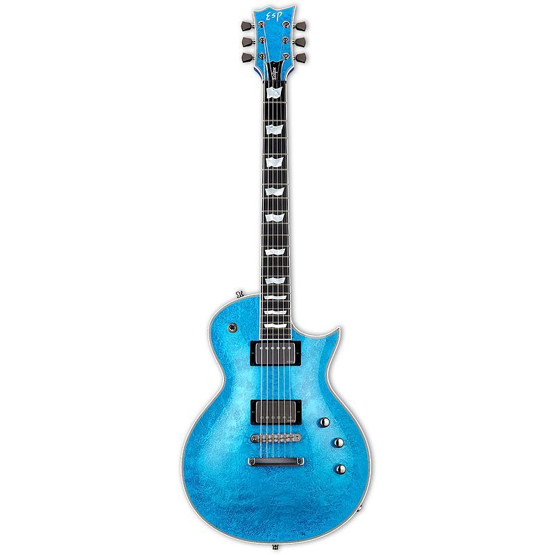 Foto van Esp original series eclipse custom blue liquid metal met koffer