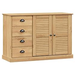 Foto van Vidaxl dressoir met lades vigo 113x40x75 cm massief grenenhout