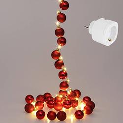 Foto van Casa kerstballenverlichting - kerstdecoratie - rood - 2m - perel smart home wifi stekker
