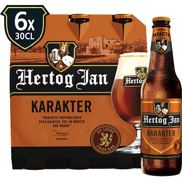 Foto van 2e halve prijs | hertog jan karakter bier flessen 6 x 300ml aanbieding bij jumbo