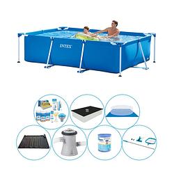 Foto van Intex frame pool rechthoekig 260x160x65 cm - zwembad comfort pakket