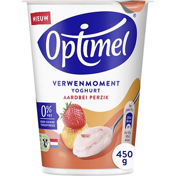 Foto van Optimel verwenmoment yoghurt aardbei perzik 1 x 450g bij jumbo