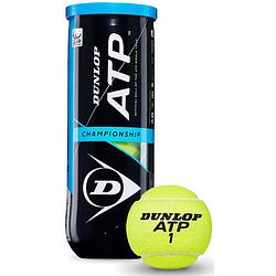 Foto van Dunlop tennisballen atp rubber/vilt geel 4 stuks