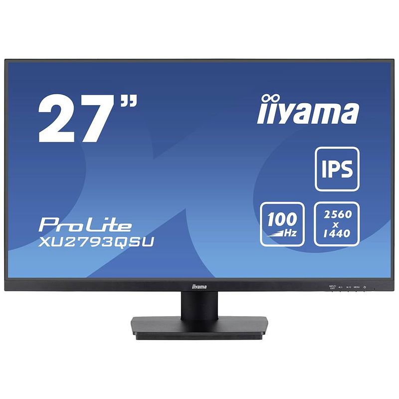 Foto van Iiyama prolite led-monitor energielabel e (a - g) 68.6 cm (27 inch) 2560 x 1440 pixel 16:9 1 ms hdmi, displayport, hoofdtelefoon (3.5 mm jackplug), usb 3.1 gen