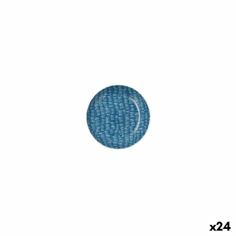 Foto van Platt tallrik ariane ripple keramisch blauw (10 cm) (24 stuks)