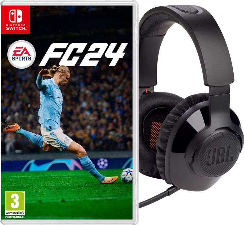 Foto van Ea sports fc 24 nintendo switch + jbl quantum 350