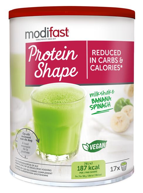 Foto van Modifast protein shape banaan spinazie milkshake