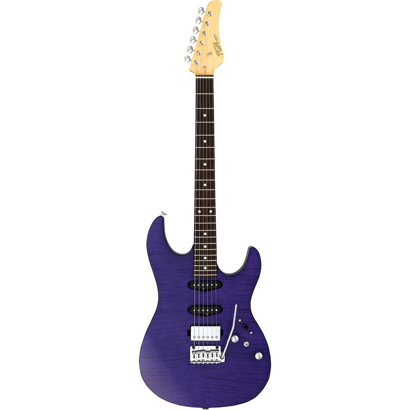 Foto van Fgn guitars j-standard odyssey du transparent purple flat elektrische gitaar met gigbag