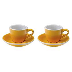 Foto van Loveramics - egg espressokop met schotel - set van 2 - 80ml - geel