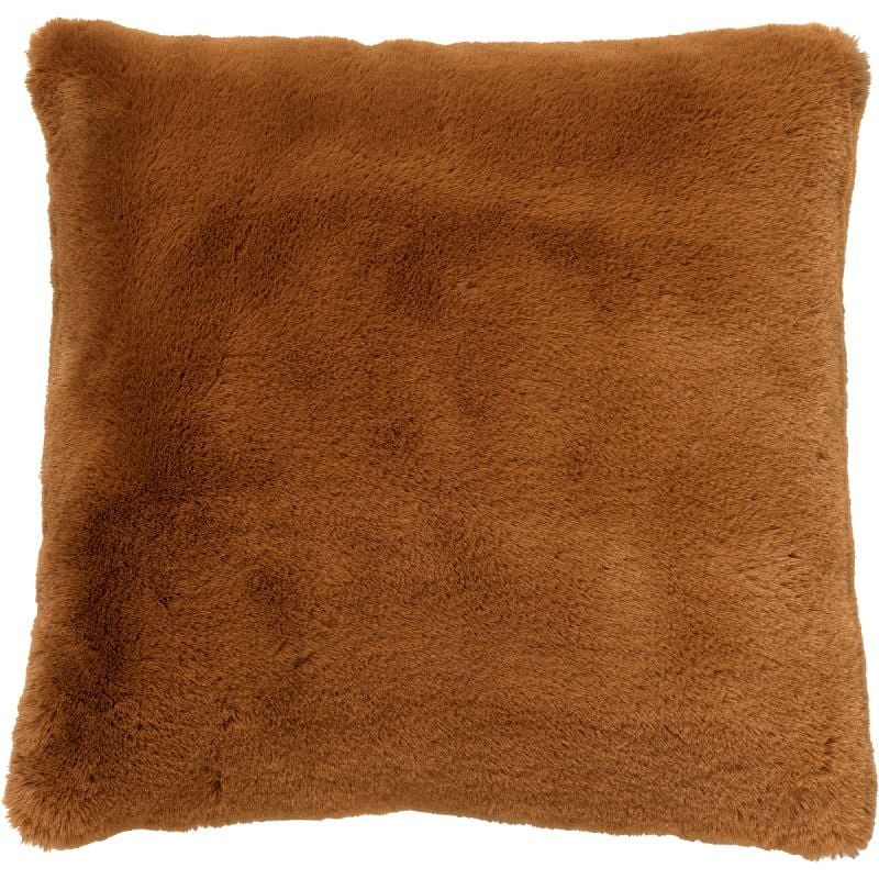 Foto van Dutch decor zaya - kussenhoes unikleur tobacco brown 45x45 cm - bruin - bruin