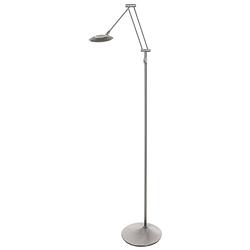 Foto van Moderne vloerlamp - steinhauer - kunststof - modern - led - l: 25cm - voor binnen - woonkamer - eetkamer - zilver