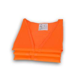 Foto van Veiligheidsvest reflectievest polyester oranje unisex fluorescerend vest hesje voor klussen