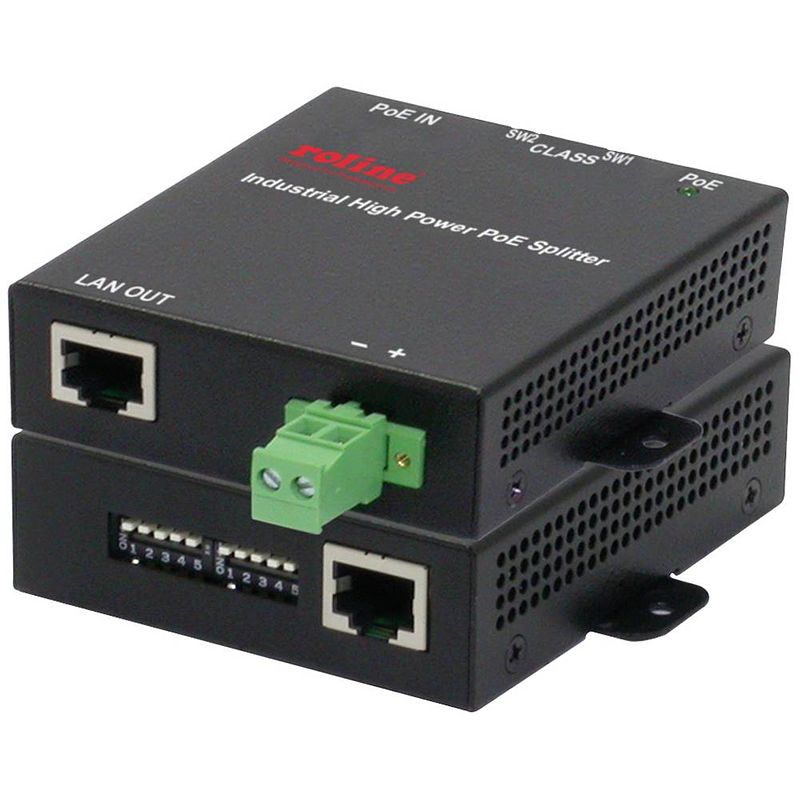 Foto van Roline 21.13.1173 poe-splitter 10 / 100 / 1000 mbit/s ieee 802.3af (12.95 w)