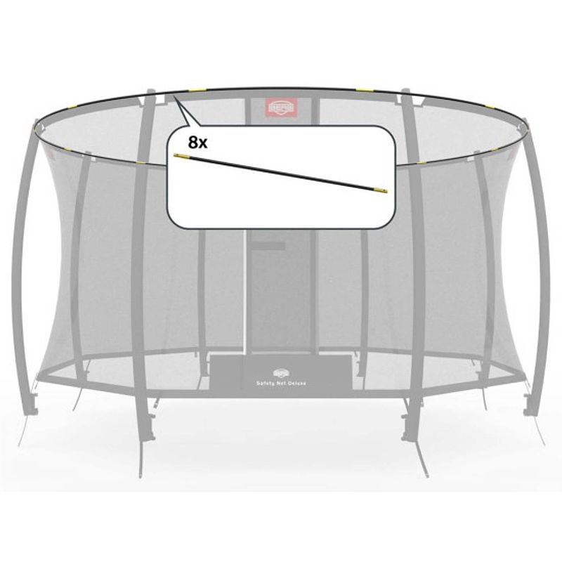 Foto van Berg trampoline veilgiheidsnet - safety net deluxe - hoepelset - 270 cm