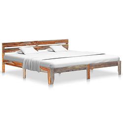 Foto van Vidaxl bedframe massief sheeshamhout 200x200 cm