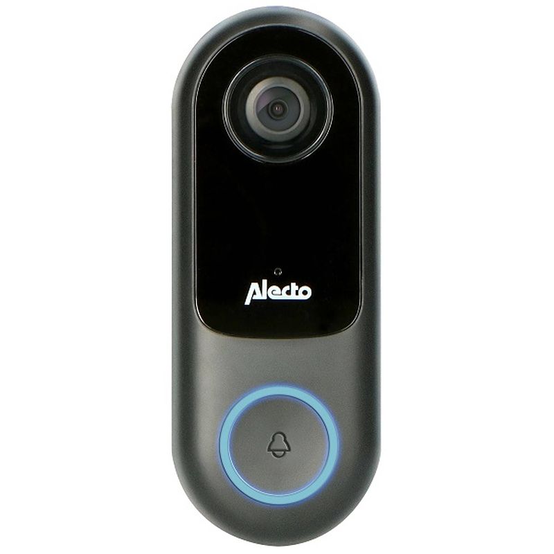 Foto van Smart wifi deurbel met camera, aan domotica koppelbaar, zwart