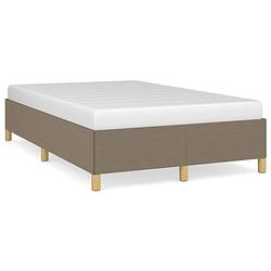 Foto van The living store bedframe - bedframe - 203 x 123 x 35 cm - kleur- taupe