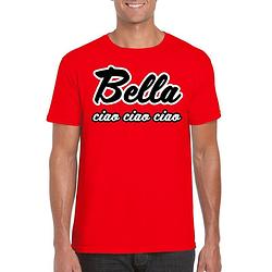 Foto van Rode bankovervaller bella ciao t-shirt voor heren s - feestshirts