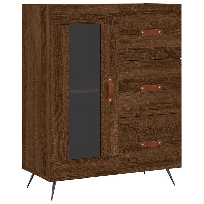 Foto van Vidaxl dressoir 69,5x34x90 cm bewerkt hout bruineikenkleurig