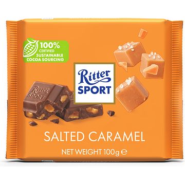 Foto van Ritter sport crunchy salted caramel 100g bij jumbo