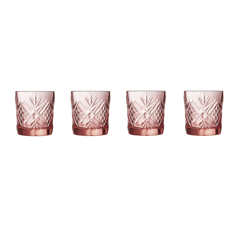 Foto van Luminarc waterglazen salzburg roze 300 ml - 4 stuks