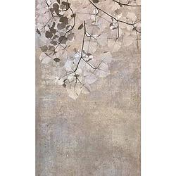 Foto van Dimex beige leaves abstract fotobehang 150x250cm 2-banen