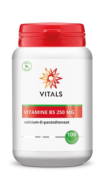 Foto van Vitals vitamine b5 250mg capsules