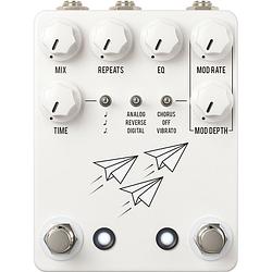 Foto van Jhs pedals flight delay white delay effectpedaal met optionele chorus en vibrato