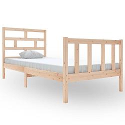 Foto van The living store bedframe grenenhout - 205.5 x 95.5 x 69.5 cm - rustiek design