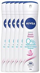 Foto van Nivea fresh flower deodorant spray voordeelverpakking
