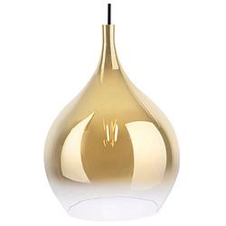 Foto van Leitmotiv hanglamp drup 26 x 35,5 cm e27 glas 40w goud