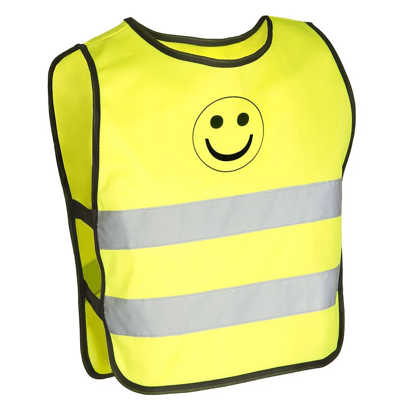 Foto van M-wave reflecterend veiligheidsvest smiley junior maat xxs-xs