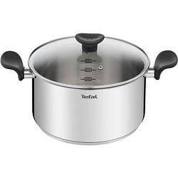 Foto van Tefal e3084604 braadpan - roestvrijstaal - 24 cm - 5 l - geschikt voor inductie