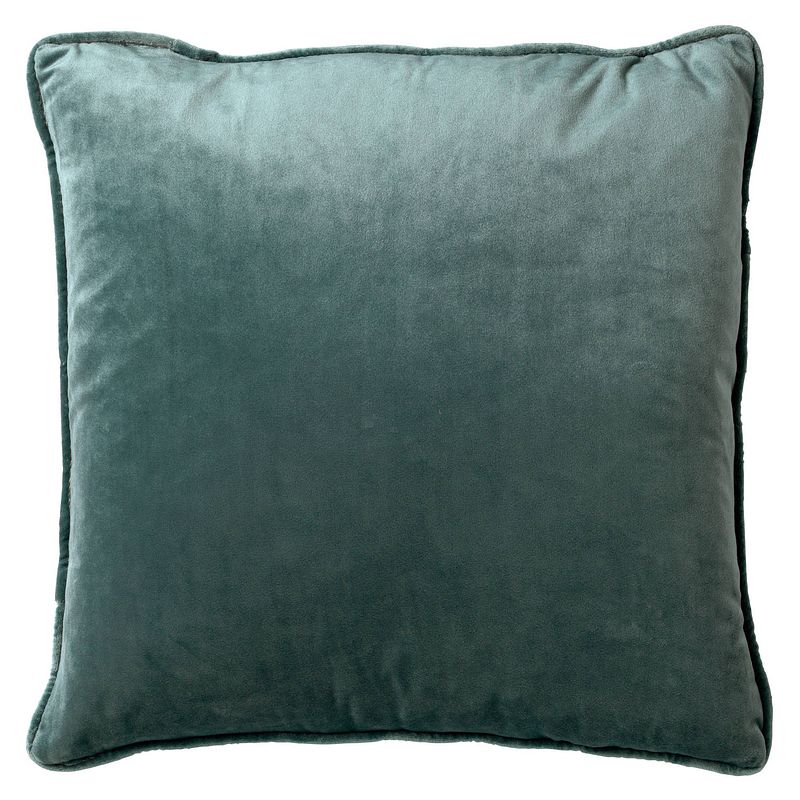 Foto van Dutch decor finn - sierkussen velvet sagebrush green 60x60 cm - groen