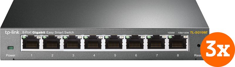 Foto van Tp-link tl-sg108e 3-pack