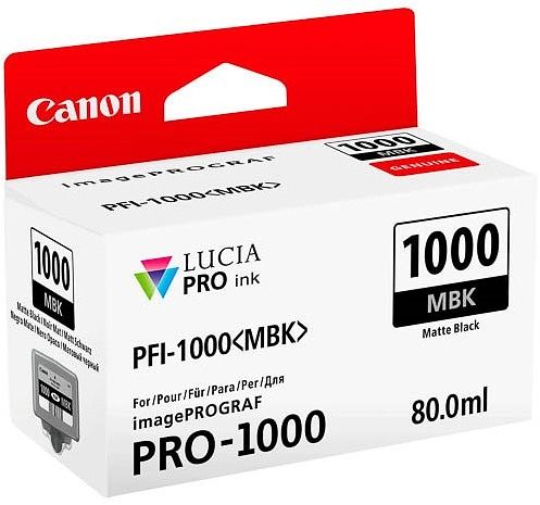 Foto van Canon pfi-1000 ink tank matte black inkt zwart