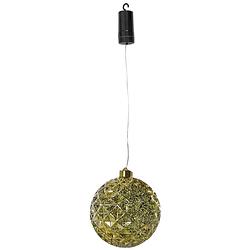 Foto van Luxform hanglamp op batterijen ball diamonds led goudkleurig