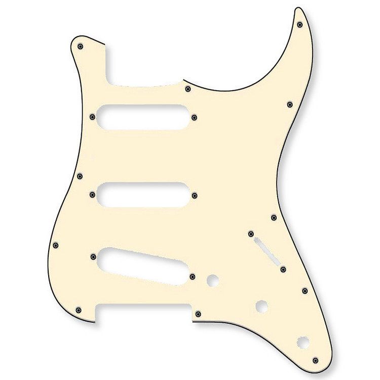 Foto van Fender slagplaat voor stratocaster 3-laags parchment