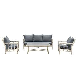 Foto van Garden impressions tabor loungeset 4-delig - mystic grey