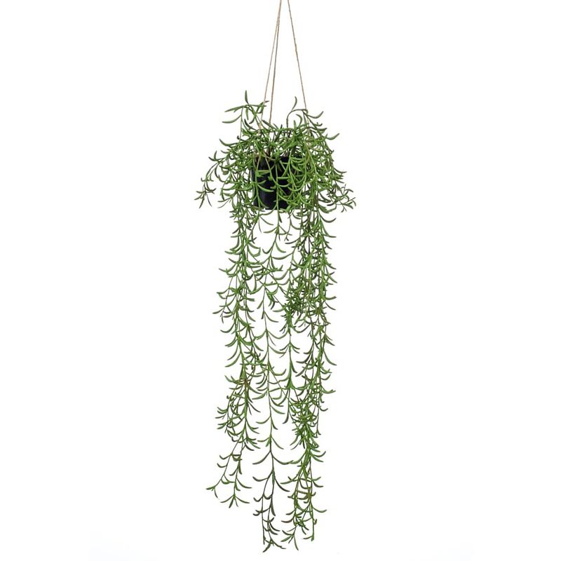 Foto van Emerald kunstplant hangend in pot senecio 70 cm