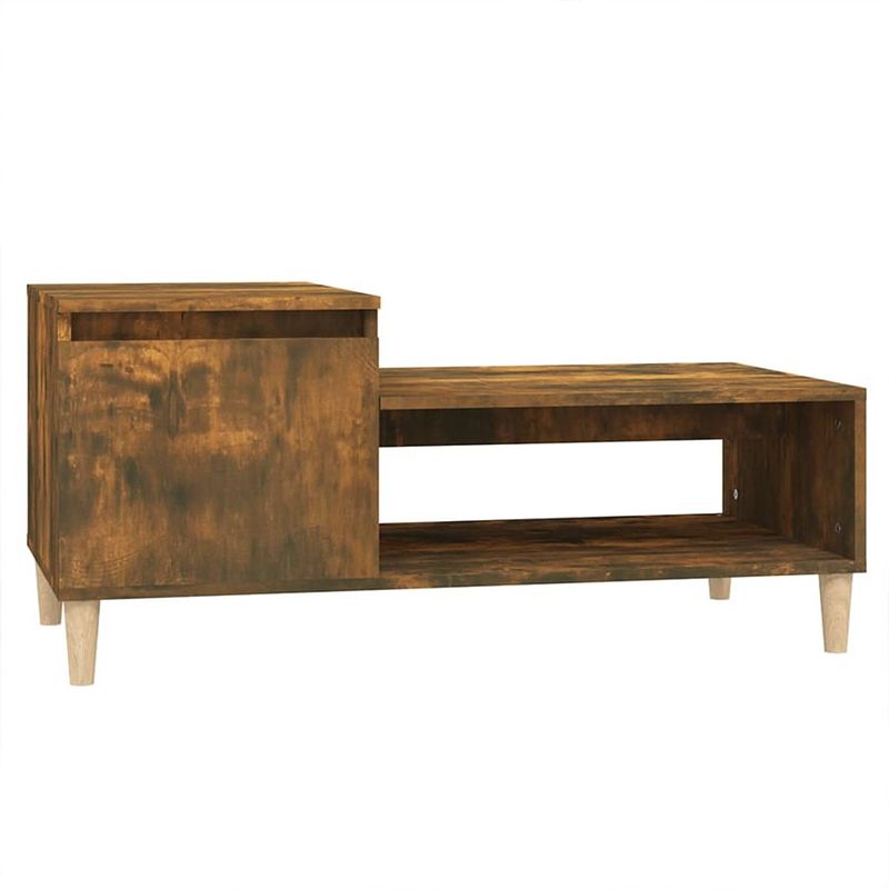 Foto van The living store salontafel - gerookt eiken - 100 x 50 x 45 cm