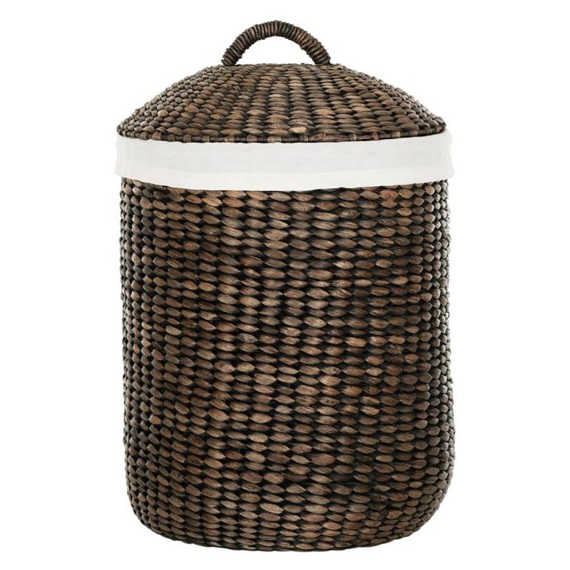 Foto van Must living laundry basket tahiti black wash,48/55xø40 cm