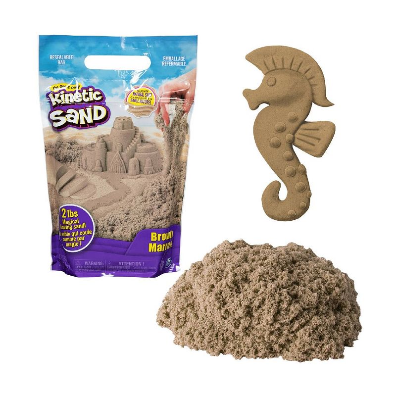 Foto van Kinetic sand colour bag brown 907gr