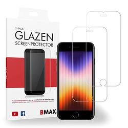 Foto van 2-pack bmax apple iphone se 2022 screenprotector - glass - 2.5d