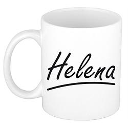 Foto van Naam cadeau mok / beker helena met sierlijke letters 300 ml - naam mokken