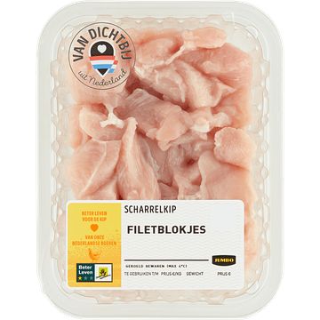 Foto van Jumbo scharrelkip filetblokjes ca. 350g