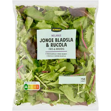 Foto van Jumbo melange jonge bladsla & rucola voordeelverpakking 150g